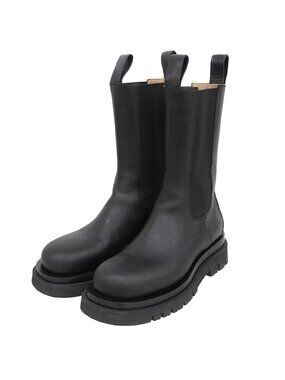 Bottega Veneta Lug Side Gore Boots Chelsea Shoes Black